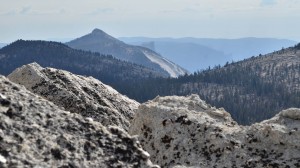 Half Dome and Clouds Rest from Columbia Finger