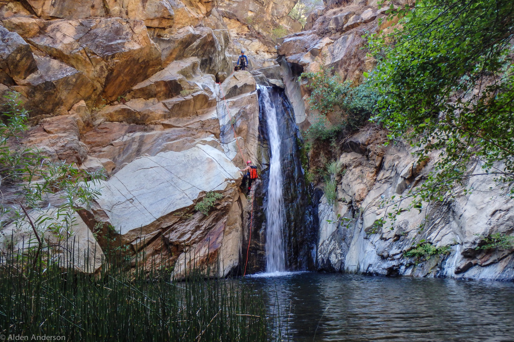 Rappel near the end of Opho (Canyon Creek)