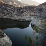 Looking into the Big Tujunga Reservoir. 