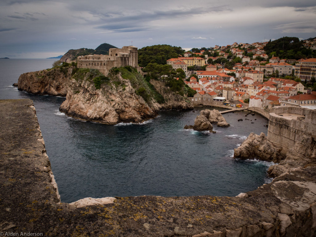 Dubrovnik From the walls of old town, looking at the fort.