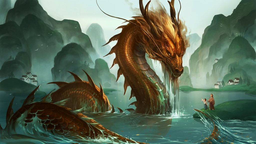 Chinese Dragon, associated with water