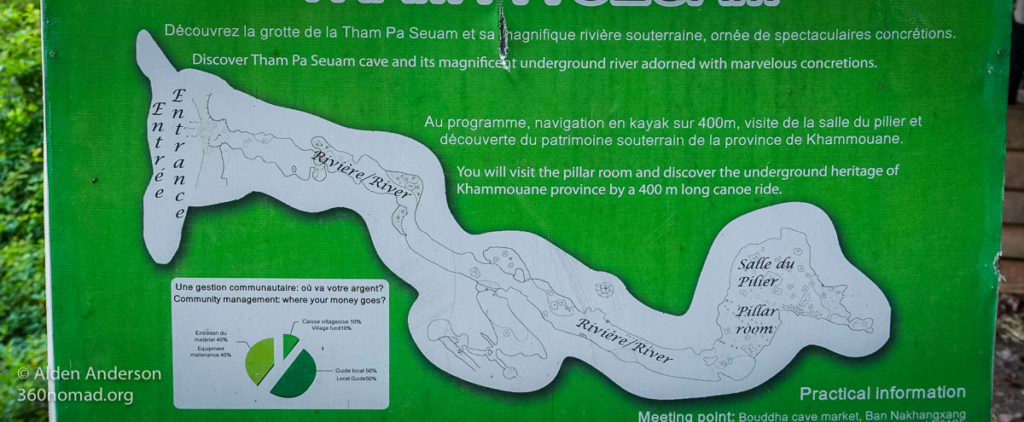 Map of Tham Pa Seuam Cave