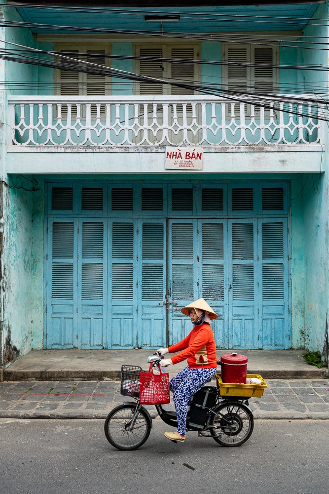Blue wall Hoi An Vietnam