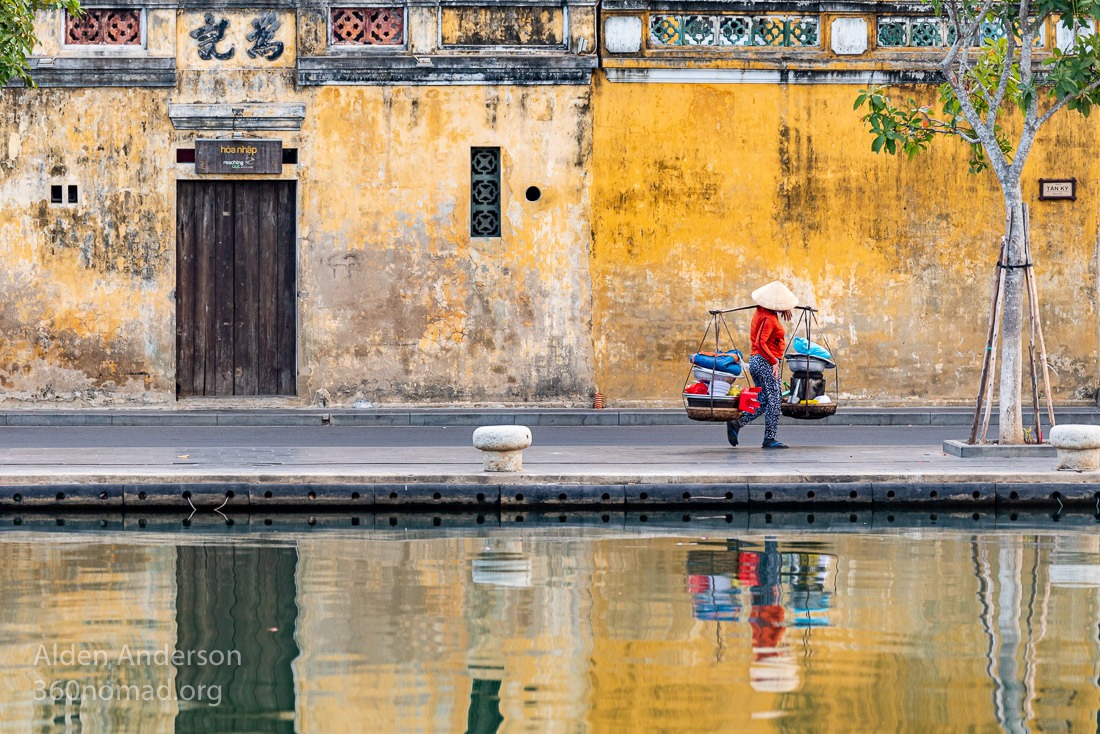 Don Ganh Hoi An Yellow Wall Reflection