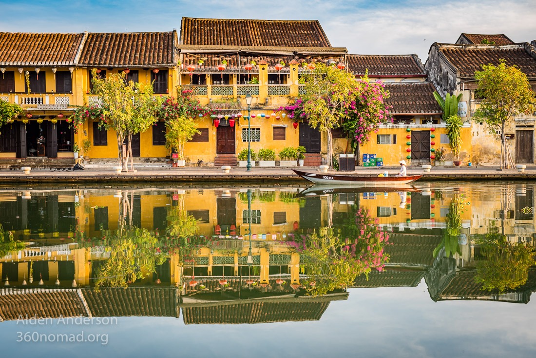 Hoi An Old town morning reflection