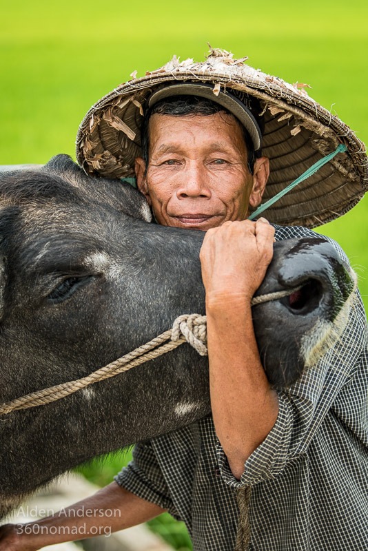 Nam, Man with Buffalo, Hoi An