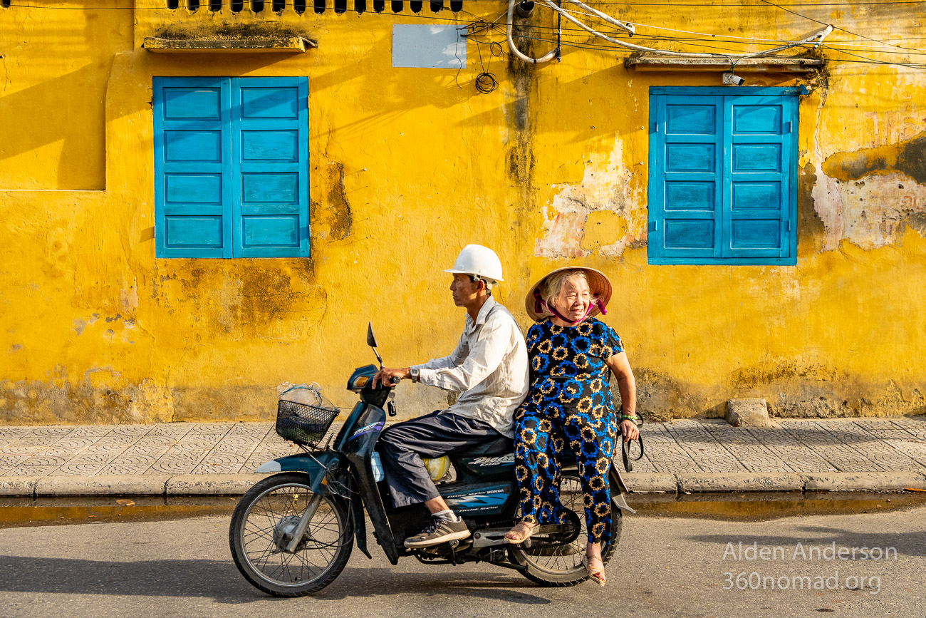 Hue ride to work, Hoi An Vietnam