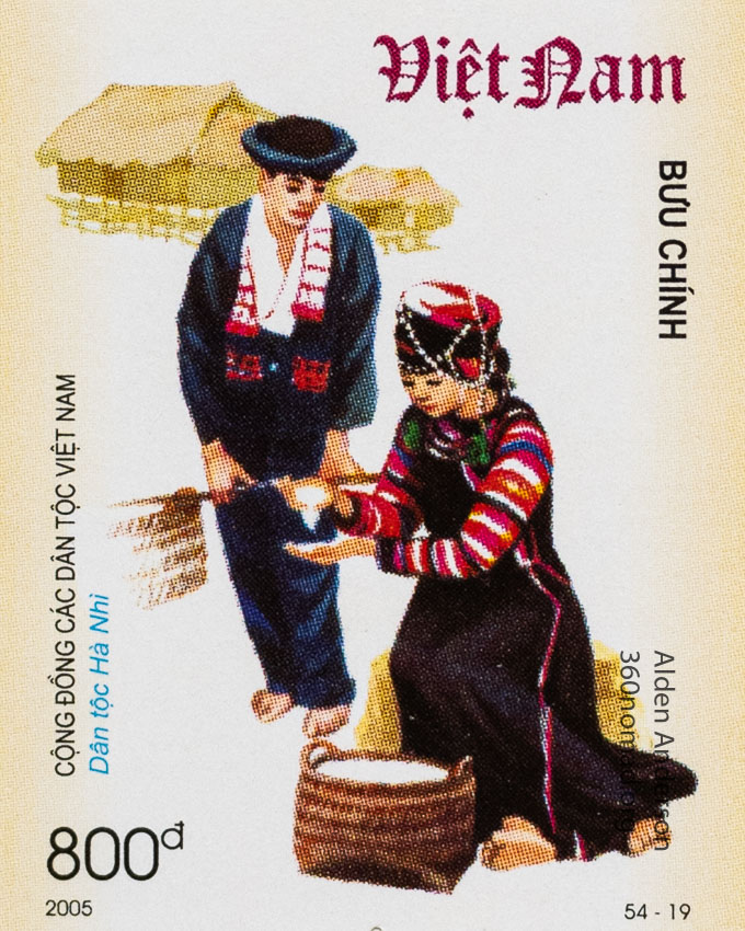 HaNhi_Ethnic_Group_Vietnam_Stamp