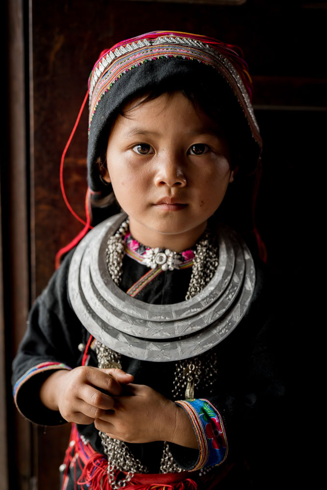Girl from Dao Ethnic Minority Group in Vietnam