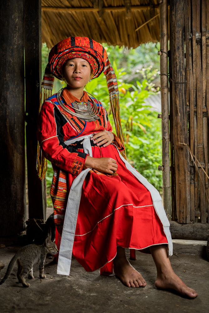Woman from the Pa Then ethnic mionority group in North Vietnam